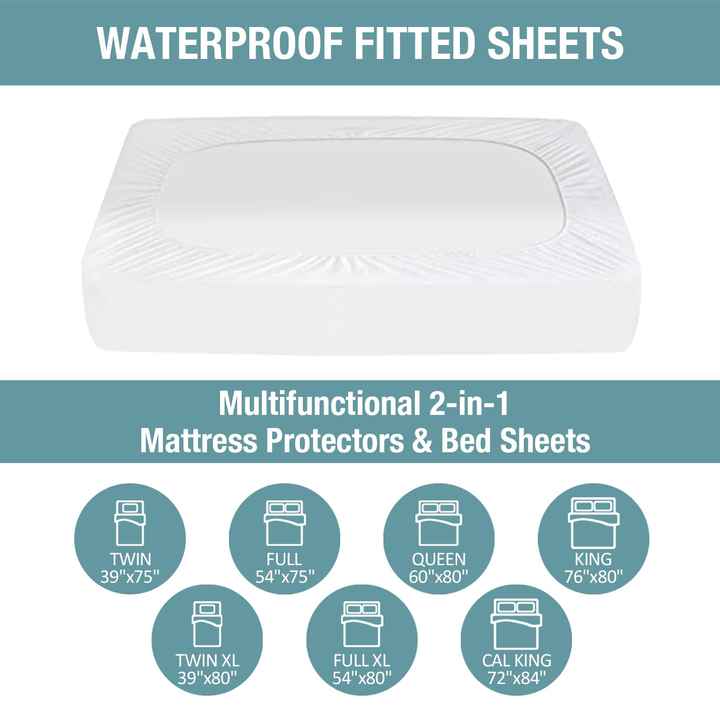 100% Waterproof Fitted Style Mattress Protector