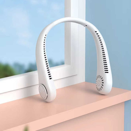 Bladeless Neck Fan – 360° Cooling