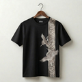 Silver Crane Ornamental Black Tee